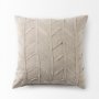69429-CFNA - Ivivva 20x20 Beige Fabric Textured Pillow Cover w/Non-Allergen Filler