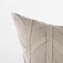 69429-CFNA - Ivivva 20x20 Beige Fabric Textured Pillow Cover w/Non-Allergen Filler