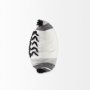 69439-CFNA - Kimia 20x20 White/Black Fabric Fringed Pillow Cover w/Non-Allergen Filler