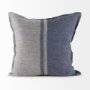 69441-CFNA - Aubrielle 20x20 Gray and Blue FabricPillow Cover w/Non-Allergen Filler