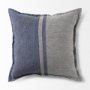 69441-CFNA - Aubrielle 20x20 Gray and Blue FabricPillow Cover w/Non-Allergen Filler