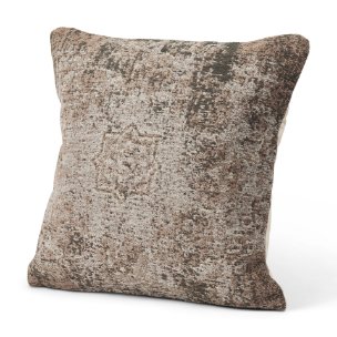 Khloe 20x20 Taupe Square Pillow Cover w/Filler