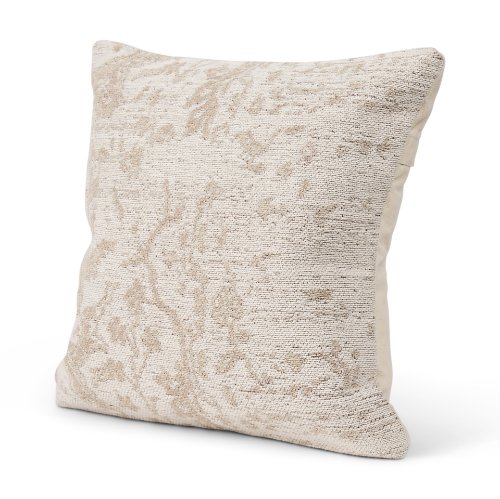 70345-CFNA - Khloe 20x20 Cream Square Pillow Cover w/Non-Allergen Filler