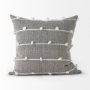 68881-CFNA - Linda 20x20 Navy And Cream With White Detail Pillow Cover w/Non-Allergen Filler