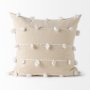 68883-CFNA - Erica 20x20 Cream With White Detail Pillow Cover w/Non-Allergen Filler