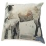 56032-CFD - Clover 18x18 Gray Watercolor Lambs Decorative Pillow Cover w/Down Filler