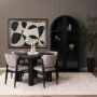 70883-AB - Soma Textured Black Mango Wood Round Dining Table