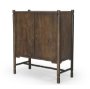 71303 - Phil Dark Brown Wood 2 Door Bar Cabinet