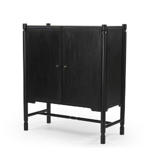 Phil Black Wood 2 Door Bar Cabinet