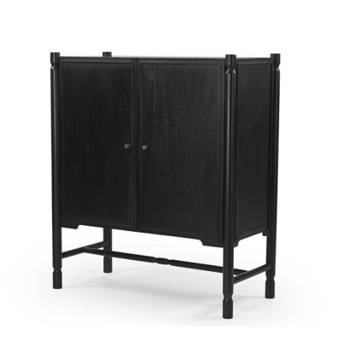 71304 - Phil Black Wood 2 Door Bar Cabinet