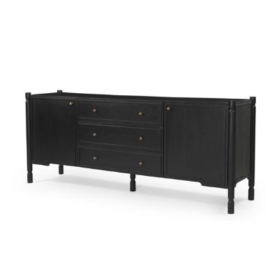 71300 - Phil Black Wood 2 Door 3 Drawer Closed Sideboard