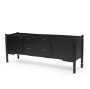 71302 - Phil Black Wood 2 Door 1 Drawer w/ Pull Down Media Console 