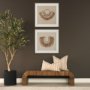 71461 - Merrick 22x22 Square Natural Beige w/ Orange Stripes Decorative Pillow