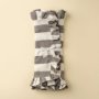 IN6248 - Ruffle Thick Stripe Table Runner - 112"L, Grey