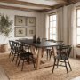 70558-AB - Rialto Rectangular Two-Tone Black and Brown Solid Wood Dining Table