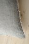 IN2584 - Lina 24x24 Linen Pillow Grey Cover w/Filler