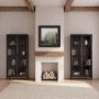 50361 - Poppy II 73.8" H Black Metal With Glass Door Display Cabinet 
