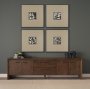 16201 - Spanish Tile Dark IV by Mercana Studio Textured Framed Artwork Matted under Glass