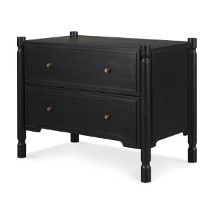Phil Black Wood 2 Drawer Accent Cabinet
