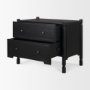 71306 - Phil Black Wood 2 Drawer Accent Cabinet