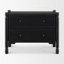 71306 - Phil Black Wood 2 Drawer Accent Cabinet