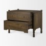 71305 - Phil Dark Brown Wood 2 Drawer Accent Cabinet