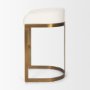69456V - Hollyfield Cream Fabric Seat W/ Gold Metal Base Bar Stool