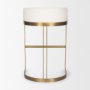 69456V - Hollyfield Cream Fabric Seat W/ Gold Metal Base Bar Stool