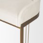 69456V - Hollyfield Cream Fabric Seat W/ Gold Metal Base Bar Stool