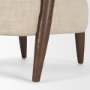 71503 - Lewis Oatmeal Fabric w/ Brown Wood Open Back Accent Chair