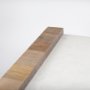 69910 - Athens Light Brown Wood w/ White Marble Accent Table