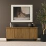 71393 - Alcott Brown Wood 4 Door Closed Sideboard