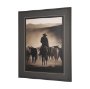 16252 - Western Horse Drive by Andreas Magnusson Textured FramedPhoto Print Matted under Glass