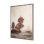 102831-FL - Quiet Horizon II by Mercana Studio Hand-Embellished Textured Framed Canvas Artwork