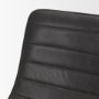 67605 - Thornton I Dark Brown Faux-Leather Seat Black Iron Frame Dining Chair