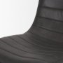 67605 - Thornton I Dark Brown Faux-Leather Seat Black Iron Frame Dining Chair