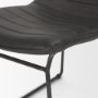 67605 - Thornton I Dark Brown Faux-Leather Seat Black Iron Frame Dining Chair