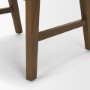 71243 - Reid Framed Brown Cane Cream Fabric Dining Chair