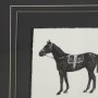 16202 - Equestrian Etching I by Mercana Studio Hand-Embellished Textured Framed Artwork Matted under Glass