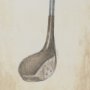 16224 - Vintage Golf Club I by Mercana Studio Hand-Embellished Textured Framed Artwork Matted under Glass