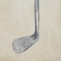 16226 - Vintage Golf Club III by Mercana Studio Hand-Embellished Textured Framed Artwork Matted under Glass