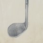16227 - Vintage Golf Club IV by Mercana Studio Hand-Embellished Textured Framed Artwork Matted under Glass