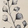 16233 - Fan Leaves by Cristina Bartl Villa Hand-Embellished Textured Framed Artwork Matted under Glass