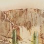 102810-FL - Cactus Country II by Mercana Studio Hand-Embellished Textured Framed Canvas Artwork