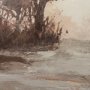 102831-FL - Quiet Horizon II by Mercana Studio Hand-Embellished Textured Framed Canvas Artwork