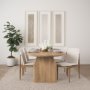 69834 - Cavett Cream Boucle Upholstered Seat W/Light Brown Wood Frame Dining Chair