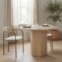 68310 - Parker I Cream Fabric Seat Gold Metal Frame Dining Chair