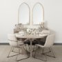 68316 - Sawyer I Beige Fabric Seat Gold Metal Frame Dining Chair 