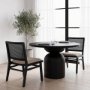 69828 - Wynn 20.5L x 24.6W x 34.1H Beige Fabric W/Black Wood Dining Chair