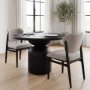 69830 - Cline  20.9L x 23.0W x 31.9H Gray Fabric W/Black Wood Dining Chair